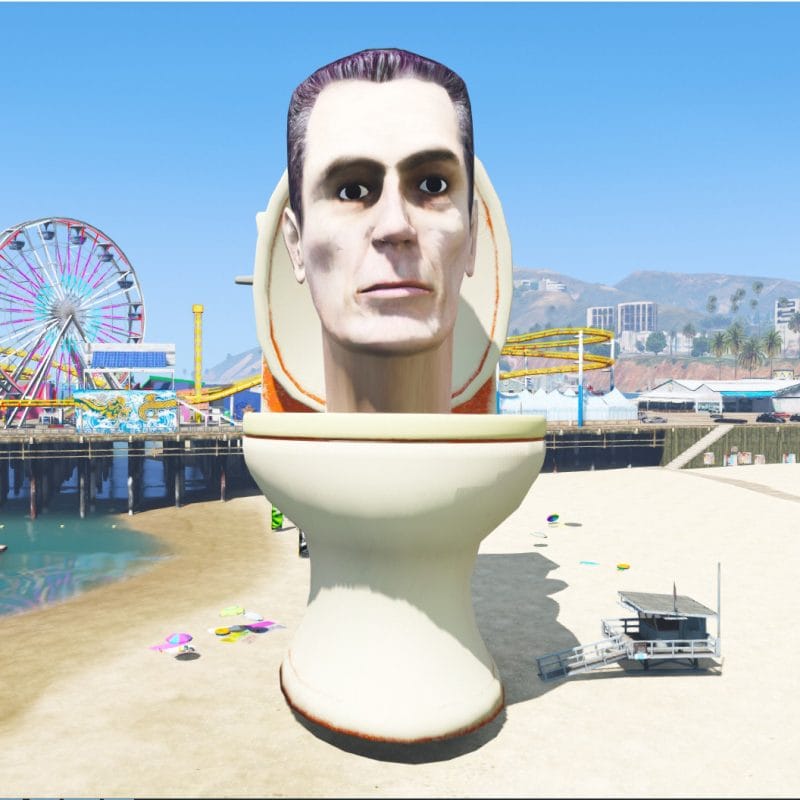 GTA 5 Mod Giant Skibidi Toilet G-Man BIGGER